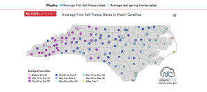 Map of all counties in North Carolina