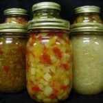 Jars of home canned vegetables