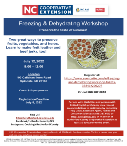 Cover photo for Freezing & Dehydrating Workshop