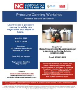 Cover photo for Pressure Canning Workshop