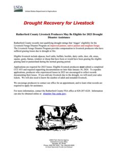 Cover photo for FSA Livestock Forage Disaster Drought Relief Program